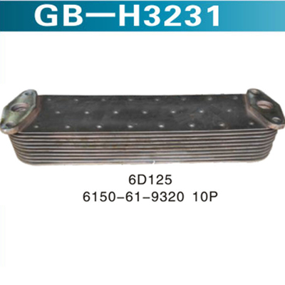 6D125 &nbsp;10p 机油散热器芯