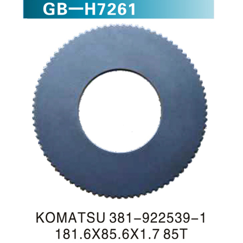 KOMATSU 381-922539-1 181.6X85.6X1.7 85T